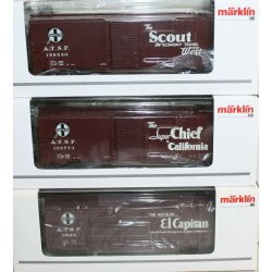 M�rklin 45651 USA Box Car godsvogns�t (AT &amp; SF)
