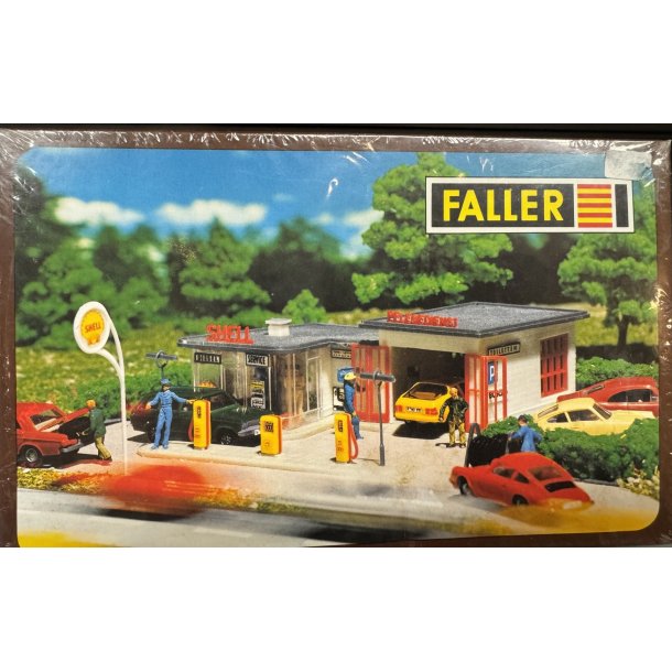 Faller HO B-217 Shell tankstation 12x11x3,9