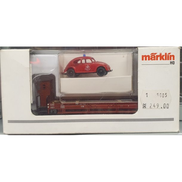 Mrklin 46063 DB Lavsidevogn med last VW Beetle med bremsehus