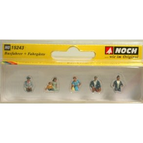 Noch HO 15243 figur st Bus chauffr og passagerer