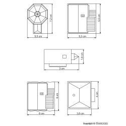 Vollmer 47613 spor N  Juleby med LED-belysning. 