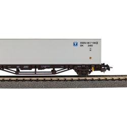 Piko HO 27720 DSB containervogn med en 40 fods DSB gods container. Nyhed 2024. 