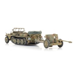 Artitec HO 6870491 Sd.Kfz. 10 + PAK 38, Camo. F�rdig model