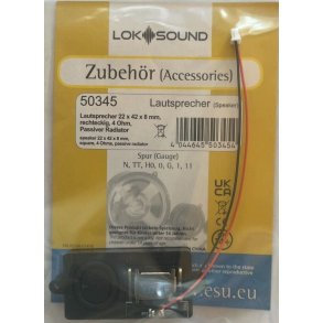 ESU 50345 hjttaler 22mm x 42mm x 8.0mm, rektangulr, 4 ohm, basrefleks