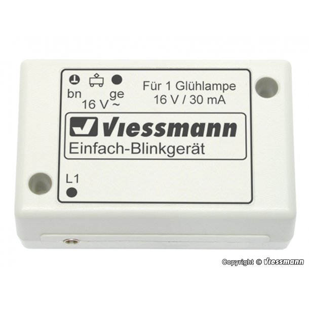 Viessmann 5035 spor N &lrm;Enkelt blinkende elektronik med bl gldelampe&lrm;