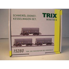 Minitrix 15280 spor N DB tankvognst med 3 vogne