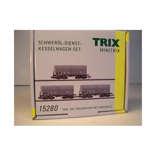 Minitrix 15280 spor N DB tankvognst med 3 vogne
