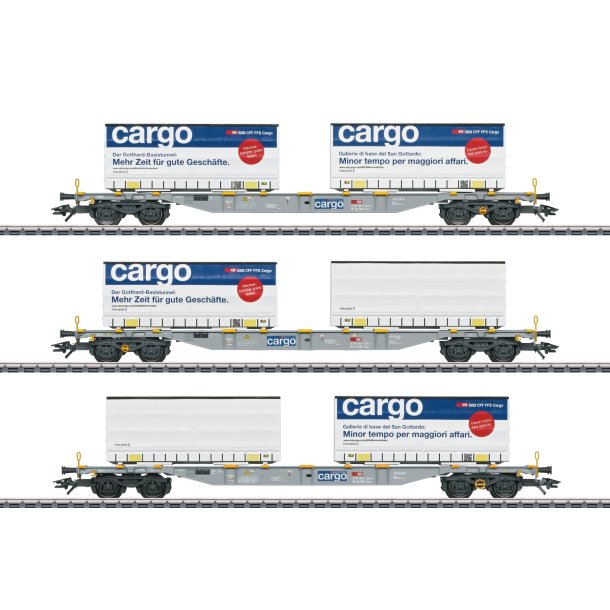 Mrklin 47463 SBB Cargo AG containervognst type Sgnss. Lastet med to veksellad hver Nyhed 2023/24