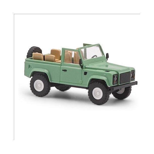 Busch HO 54391 Land Rover Defender 90 ben, grn NY FORM. Nyhed 2025