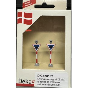Dekas HO 878102 Overk�rselssignaler S�t m/ 2 signaler, uden kryds og med klokke