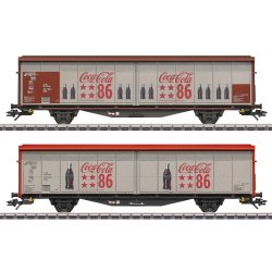 M�rklin 48345 PRIVAT glidende skyded�r godsvogns�t type Hbbills Coca-Cola�. Nyhed 2021