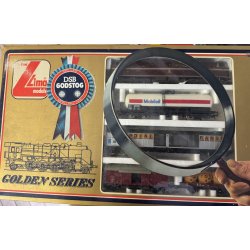 Lima HO 10 6353Sh DSB starts�t med MZ 1405 med 4 godsvogne og styrboks samt skinner til analog DC j�vnstr�m drift