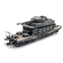 Artitec HO 6870401 Tiger I grau Eisenbahntransport. F�rdig model