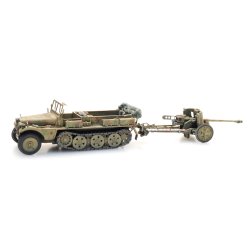 Artitec HO 6870491 Sd.Kfz. 10 + PAK 38, Camo. F�rdig model