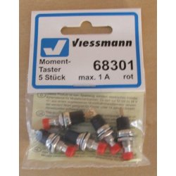 Viessmann HO 68301 Moment-Taster, rd, 5 stk.