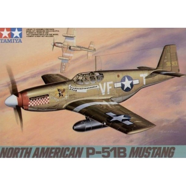 Tamiya 61042 North American P-51B Mustang Scala 1:48 byggest