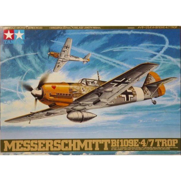 Tamiya 61063 Messerschmitt Bf 109 E-4/7 Trop Scala 1:48 byggest