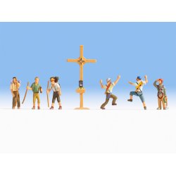 Noch HO 15874 figur st Bjergvandrere med topmde