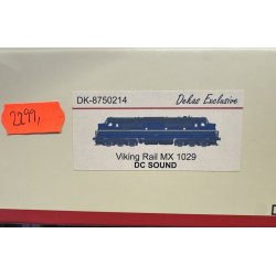 Dekas HO 5750214 diesellok 1029 MX Viking Rail med DC j�vnstr�m og diesellyd