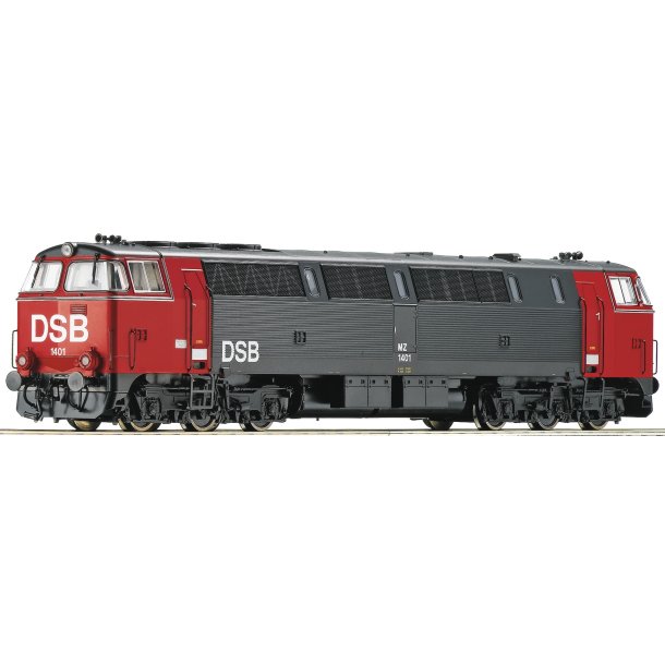 Roco HO 62716 DSB MZ diesellok 1401 til analog jvnstrms drift