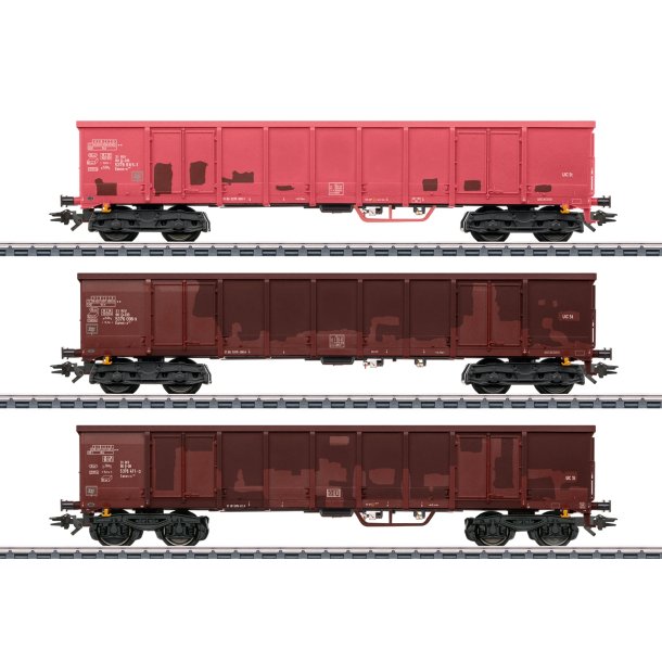 M�rklin 47188 DB AG h�jside godsvogns�t typen Eanos-x 056 eller Eanos-x 052. Nyhed 2026