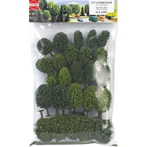 Busch TT/N/Z 6587 lvfldende trer 25 stk. Ca. 35 - 55 mm hj. 