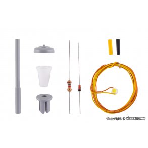 Viessmann HO 6721 Kit gadebelysning, LED hvid Kit h�je 4,9 cm.