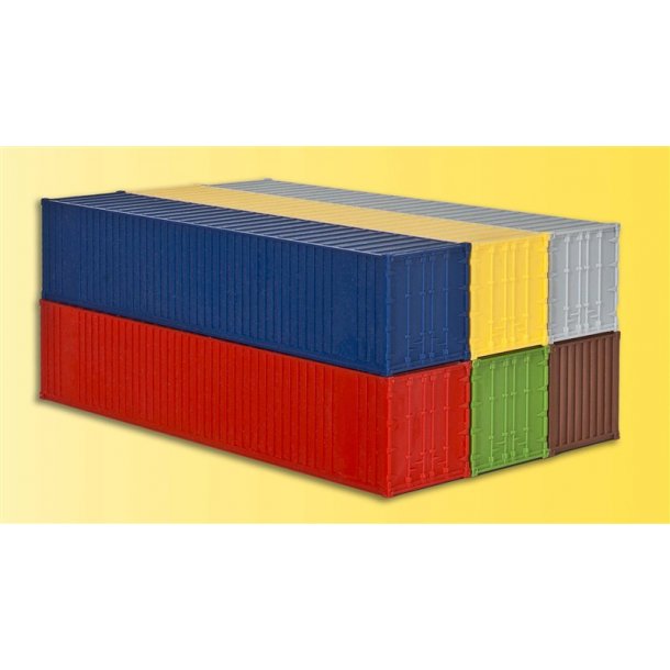 Kibri HO 10922   6 stk. 40-fods container 