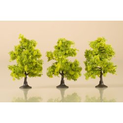Auhagen HO 70935 Lvfldende trer lysegrn 7 cm hj 3 stk. 