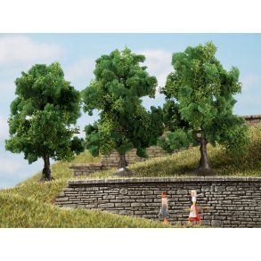 Auhagen HO 70936 Lvfldende trer mrkegrn 7 cm hj 3 stk.