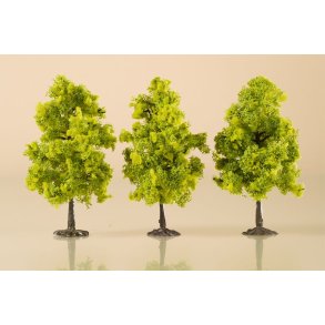 Auhagen HO 70937 Lvfldende trer lysegrn 11 cm hj 3 stk.