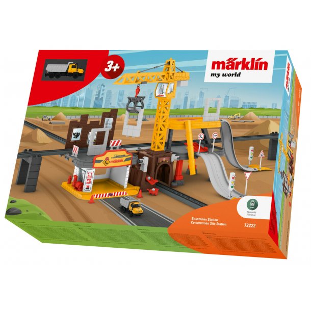 Mrklin 72222 my world Byggeplads-station med en stor kran