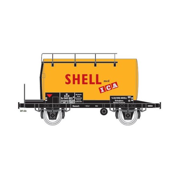 Piko HO 96069 DSB tankvogn ''SHELL med ICA''