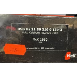 McK HO 1910 DSB lukket godsvogn Carlsberg Hvid Hs 21 86 210 0 139-3