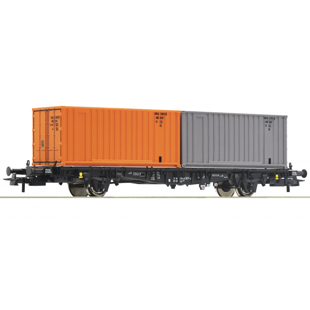 Roco HO 76787 DB containervogn med 2 DR 20 fods container Type Lgjs 598