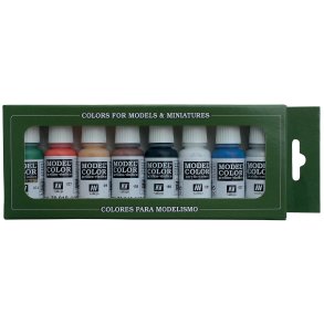 Vallejo farver 770103 Farvest, 8 flasker  17 ml. Isr til krigsspil.