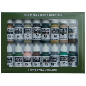 Vallejo Farver 70140 st 16 x 17 ml. Tyske farver, camouflage, anden verdenskrig