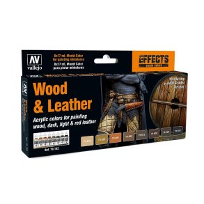 Vallejo Farver 70182 Farvest, tr og lder, 8 x 17 ml