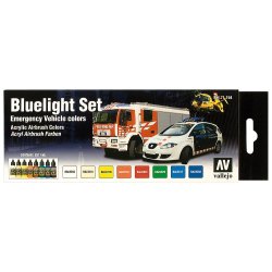 Vallejo Farver 71154 Farvest, blt lysst, 8 x 17 ml