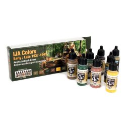 Vallejo Farver 71160 Farvest, IJA farver 1939 - 1945, 8 x 17 ml