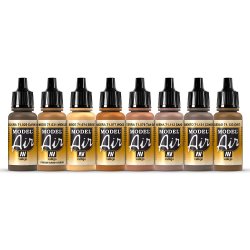 Vallejo Farver 771214 Farvest, ruiner og snavs. St med 8 farver p 17 ml hver.