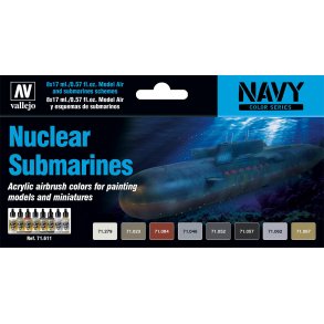 Vallejo farver 771611 Farvest, atomubde St med 8 farver  17 ml.