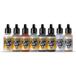 Vallejo farver 771611 Farvest, atomubde St med 8 farver  17 ml.