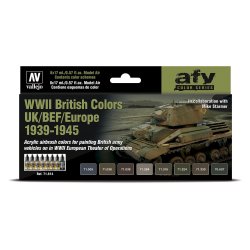 Vallejo farver 771614 Farves�t, britiske farver, Europa, Anden Verdenskrig