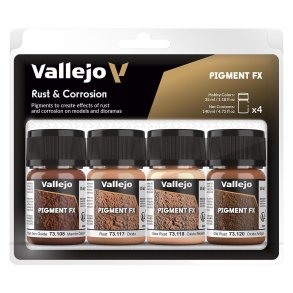 Vallejo Farver 773194 Pigment H�rdningsrust og Korrosion 4 x 35 ml 