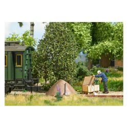 Busch HO 7965 sporarbejder med en trkasse p en palle epoke 3-4. Nyhed 2023