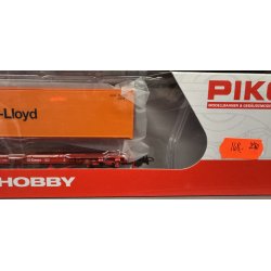 Piko HO 57700 DB AG fladvogn med Hapag Lloyd container