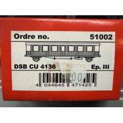 Hobbytrade 51002 DSB patineret personvogn Litra Cu 4136