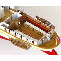 Modell-Tec 601-0600 Norsk passagerskib DS Skibladner hjuldamper fra 1856 l�ngde 83 cm. Scala 1:60 Bygges�t