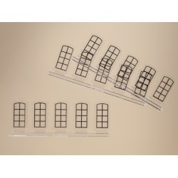 Auhagen HO 80212 industri vinduer L 15 stk. 10 x 22 mm.